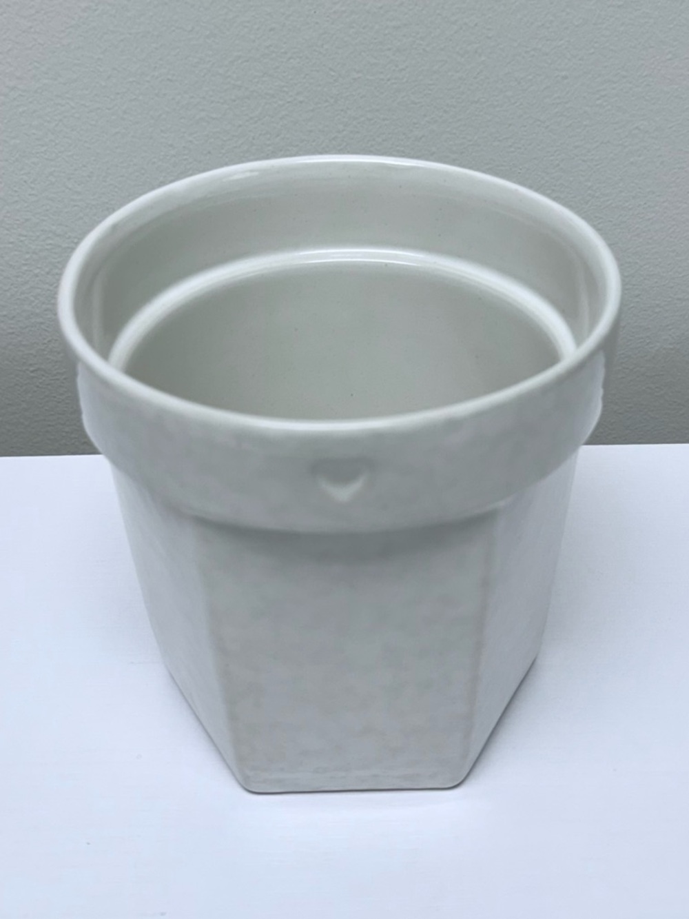 6" Ceramic Planter Pot with Heart Sour Cream - Hearth & Hand™ with Magnolia - Picture 6 of 7